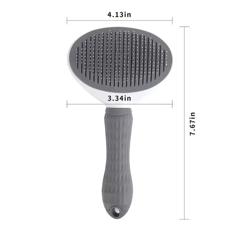Self-Cleaning Pet Hair Removal Comb for Cats and Dogs - One-Button Slicker Brush