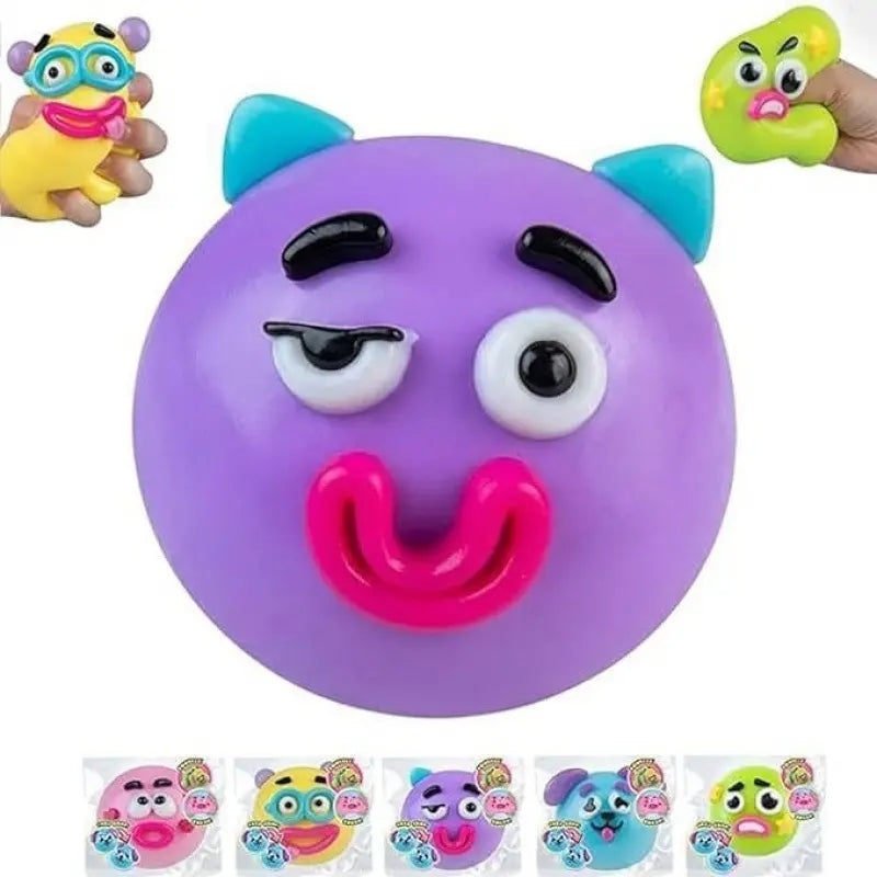Dog Face Swap Sensory Squishy Toy - Soft, Moldable, Slow-Rise Fidget for Anxiety Relief and Tactile Play with Interchangeable Faces