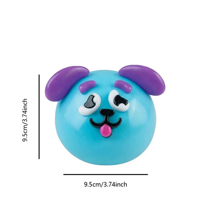Dog Face Swap Sensory Squishy Toy - Soft, Moldable, Slow-Rise Fidget for Anxiety Relief and Tactile Play with Interchangeable Faces