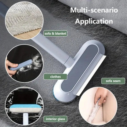 Pet Hair Remover Brush with Extended Handle – Reusable and Washable Lint Cleaner for Pet Hair on Furniture, Carpets, and Bedding