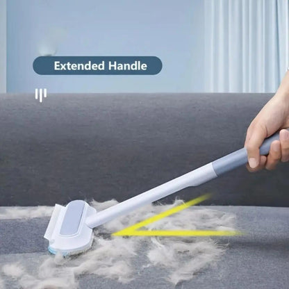 Pet Hair Remover Brush with Extended Handle – Reusable and Washable Lint Cleaner for Pet Hair on Furniture, Carpets, and Bedding