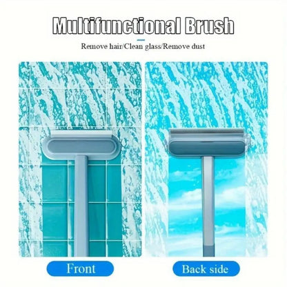 Pet Hair Remover Brush with Extended Handle – Reusable and Washable Lint Cleaner for Pet Hair on Furniture, Carpets, and Bedding